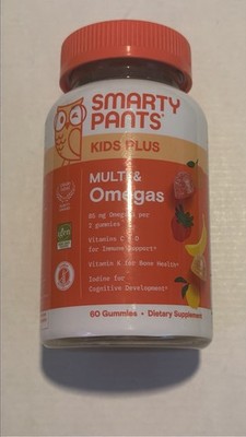 SmartyPants Kids Plus Multi & Omegas Gummies 60 Count Omega-3 Vitamins Exp 04/27