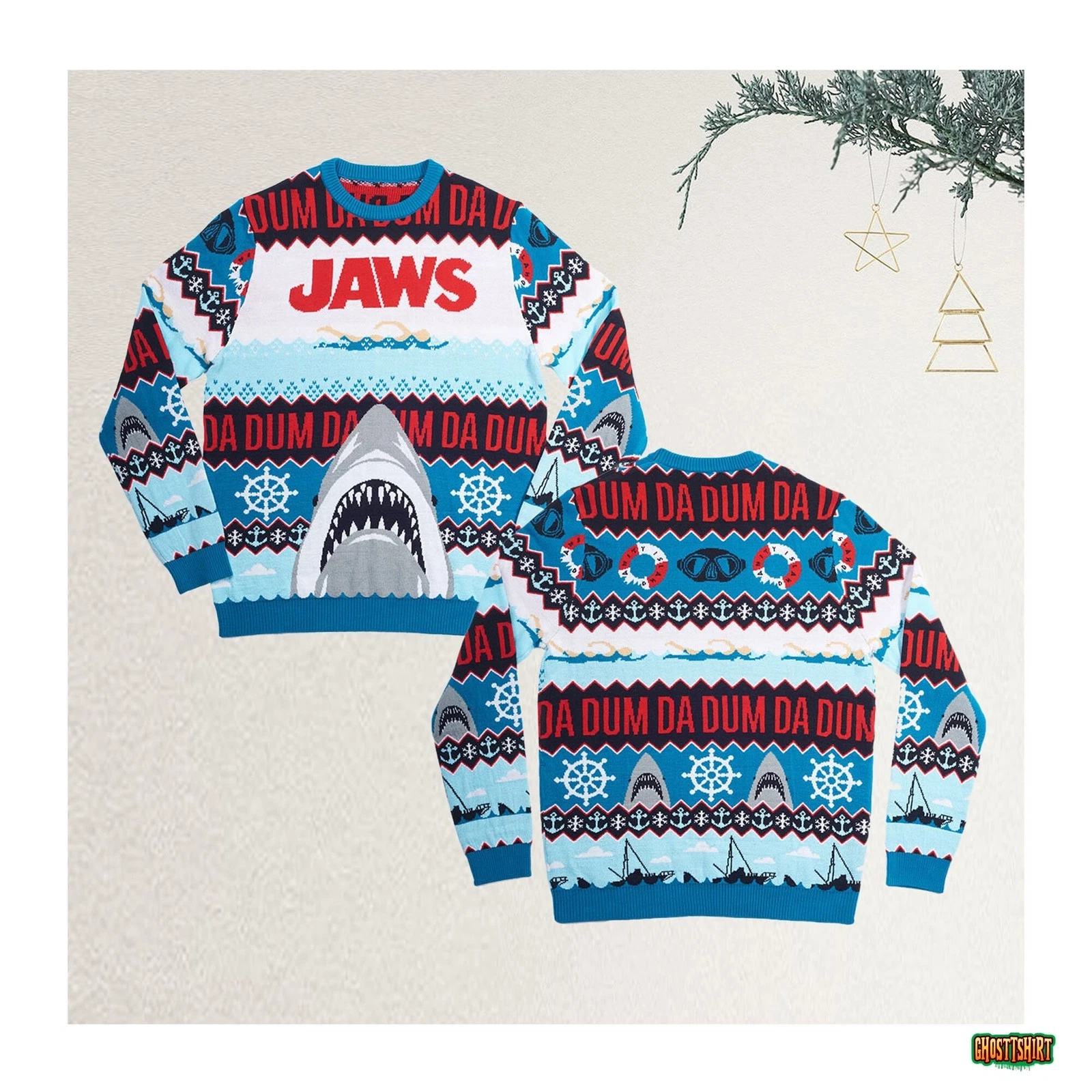 JAWS Ugly Christmas Sweater