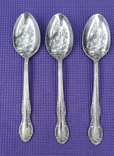 3-Hanford Forge CHARLESTON CLASSIC Stainless SERVING SPOONS 8 1/4"