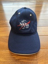 Vintage NASA Kennedy Space Center Navy Adjustable Hat Cap Embroidered Logo
