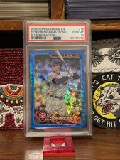 2024 Topps Chrome - Pete Crow-Armstrong #16 Blue logofractor /150 (RC) PSA 10