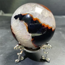 2.2" Extra Quality Natural Silk Banded Lace Agate Sphere Sardonyx Chakra Crystal
