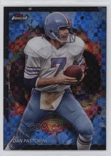 2024 Topps Finest Rare Blue Checkerboard Refractor 29/49 Dan Pastorini #218 9o3