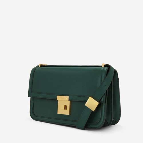 DEMELLIER The Paris Forest Green Crossbody Bag Authentic - New With Tags