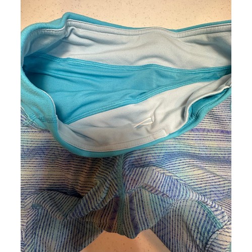 Lululemon Kids Ivivva Size 12 Relay Racer Zig Zag Striped Athletic Lined Shorts - Picture 11 of 14