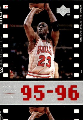 NBA Basket Michael Jordan TIMEFRAME 1998 #86 95-96 BULLS TAKE 2-0 LEAD card