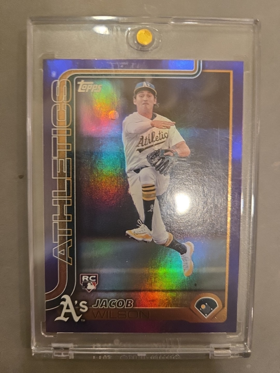 2025 Topps Series 1 - Jacob Wilson #314 Purple Holofoil /250 (RC)