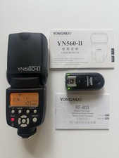 YONGNUO Speedlite YN-560 II  RF-603N Remote Trigger - Nikon, w/ Case  Stand
