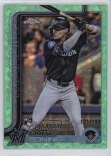 2025 Topps Chrome Logofractor Edition Aqua Refractor 121/199 Griffin Conine 03j5