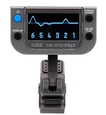 Korg AW-OTG-POLY Polyphonic Clip-On Tuner for Guitar OLED Display