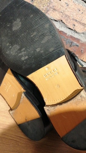 GUCCI Stiefel 250485 Engineer Boots Side Zip Leder Schwarz Größe 9 - Bild 9 von 9