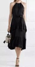 Zimmermann Women's Black Picnic Tiered Polka Dot Sleeveless Dress ~ Size 3 UK 14