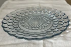 Anchor Hocking Blue Bubble Bread and Butter Depression Glass Plate 6.75"