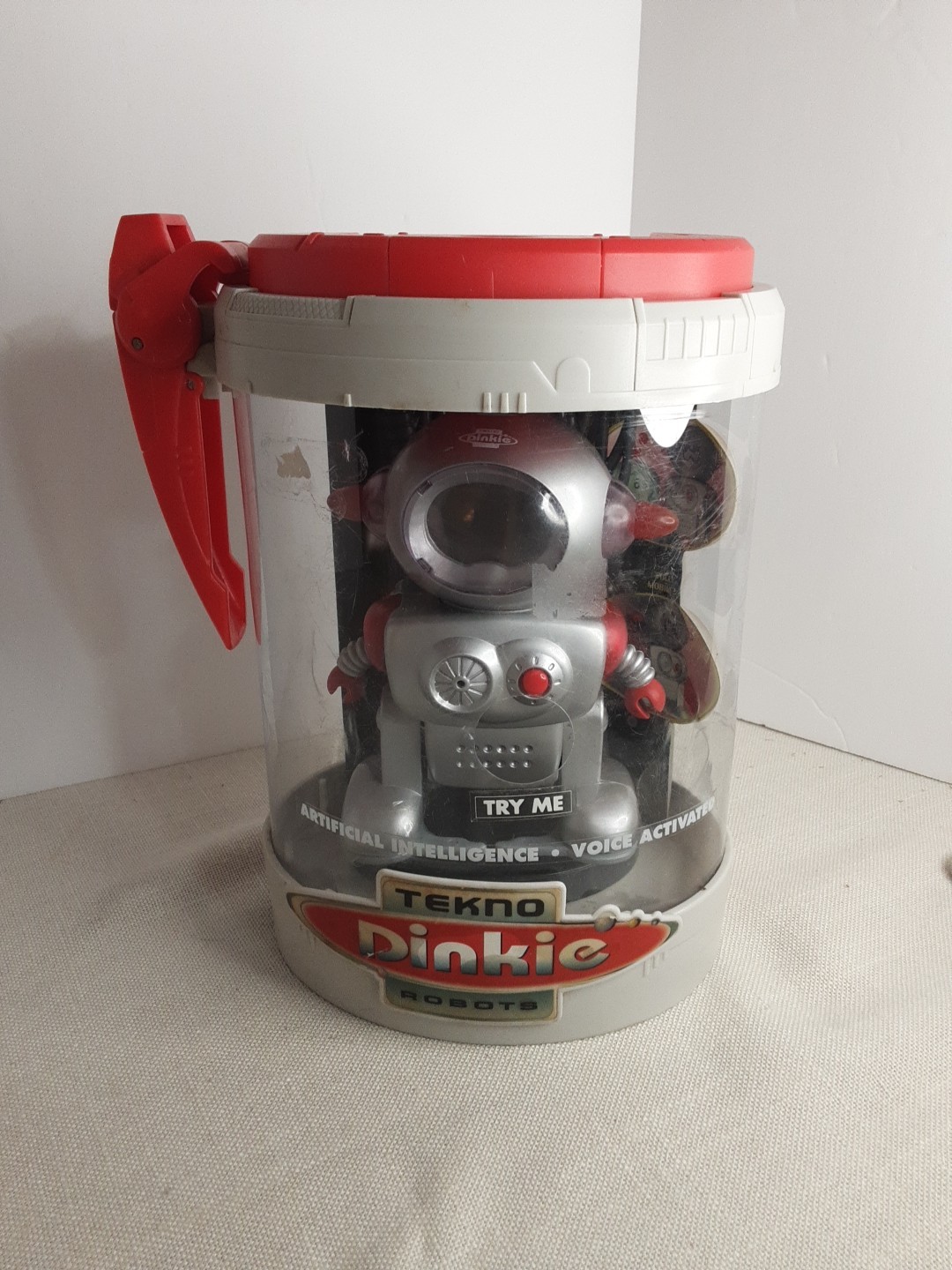 Robot Vintage Tekno Dinkie Jibo'kie Mom-Bot 2000's Untested In Canister