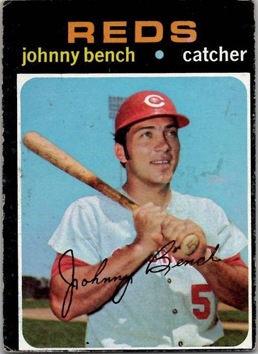 1971 Topps Johnny Bench Cincinnati Reds #250 G / Sehr guter Zustand - Bild 1 von 2