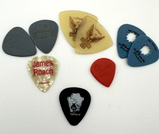 Guitar Picks Lot (9 pcs) incl. Black Tortex Art Pick – Mixed Brands