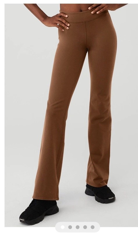ALO  AIRBRUSH LOW-RISE BOOTCUT LEGGING Small Cinnamon Brown. New