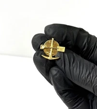 Vintage U.S. Navy Anchor Lapel Pin Gold Tone Military Uniform Badge