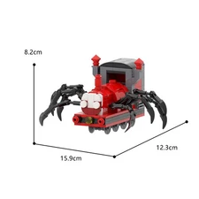 Compatible Spider Train Monster Model 266 from Horror Video Game Build Moc