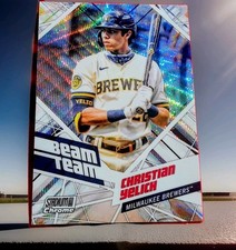 2021 Topps Stadium Club Chrome Beam Team Wave Refractor Christian Yelich #BTC-9