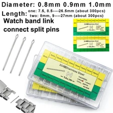 300X 8-27mm Watch Band Link Bars Hairpins 0.8 0.9 1.0mm Strap Links Connect Rods