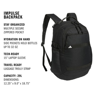 Adidas Impulse Backpack, sport bag for men and women, durable and lightweight