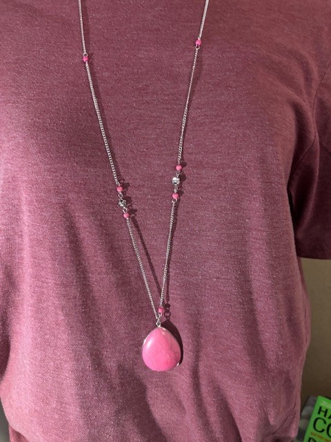 Paparazzi Desert Meadow Pink Necklace W/matching Earrings