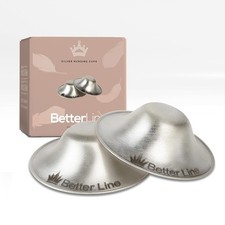 Silver Nursing Cups to Soothe Nipples for Breastfeeding Moms Newborn Essent...