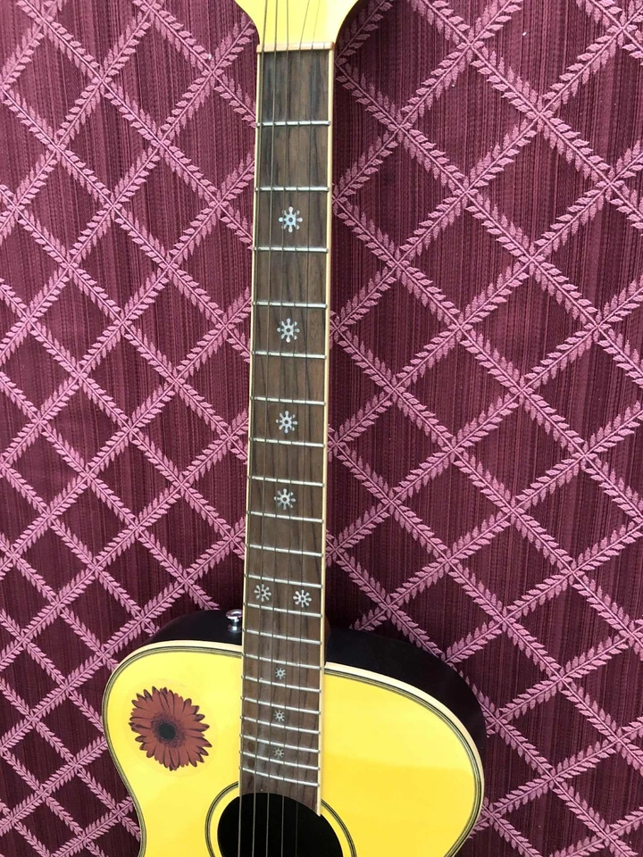 Guitarra Acústica Daisy Rock Hollywood Girl Amarilla con Correa y Soporte para Bolsa de Concierto Foto 4 de 4