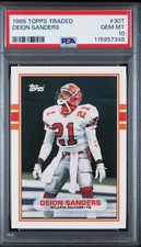 1989 Topps Traded Deion Sanders #30T PSA 10 GEM MT Rookie RC HOF