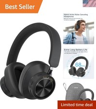 Comfortable Bluetooth Headphones with Active Noise Cancellation & Adjustable Fit