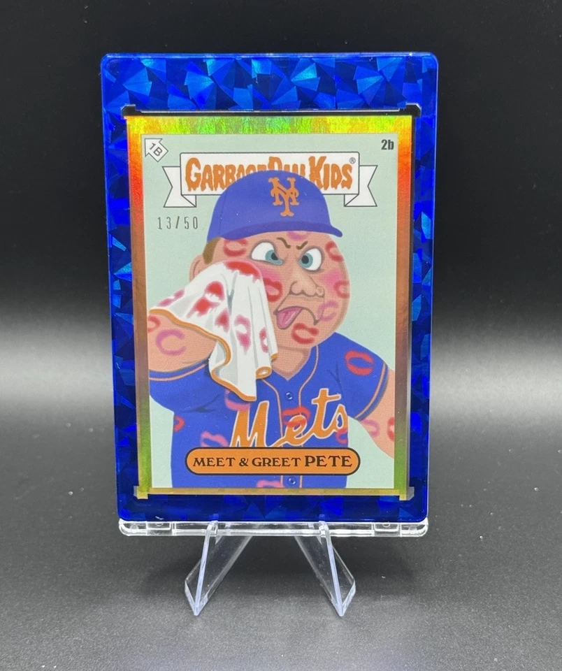2022 Topps X Garbage Pail Kids • PETE ALONSO /50 ORANGE GPK REFRACTOR 🔥 Mets - Image 2 of 3