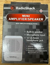 Vintage RadioShack 2771008 Mini Amplifier/Speaker NOS White Electronics Audio
