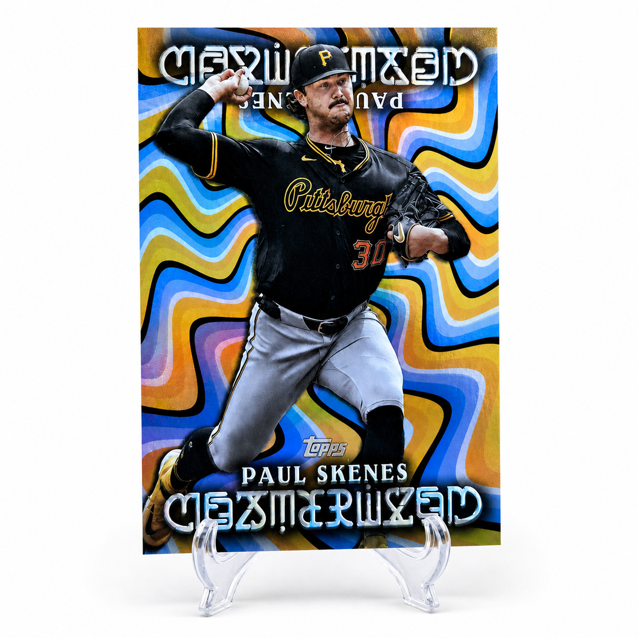 Paul Skenes #M-16 Baseball Cards 2025 Topps Flagship Collection Mesmerized trading card — raw and PSA graded price guide