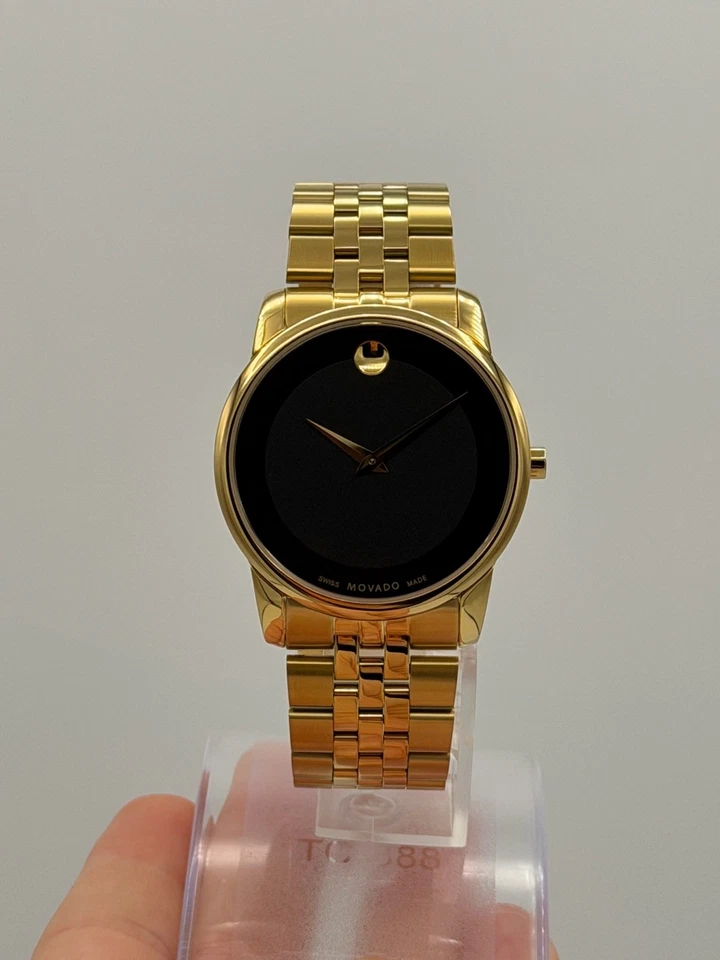 MOVADO Museum Classic 40mm Black Dial Gold PVD Unisex Watch 0606997 - image 4 of 4