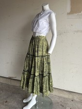 Vintage Rare 40s Novelty Print Tiered Skirt 1940s 1950s