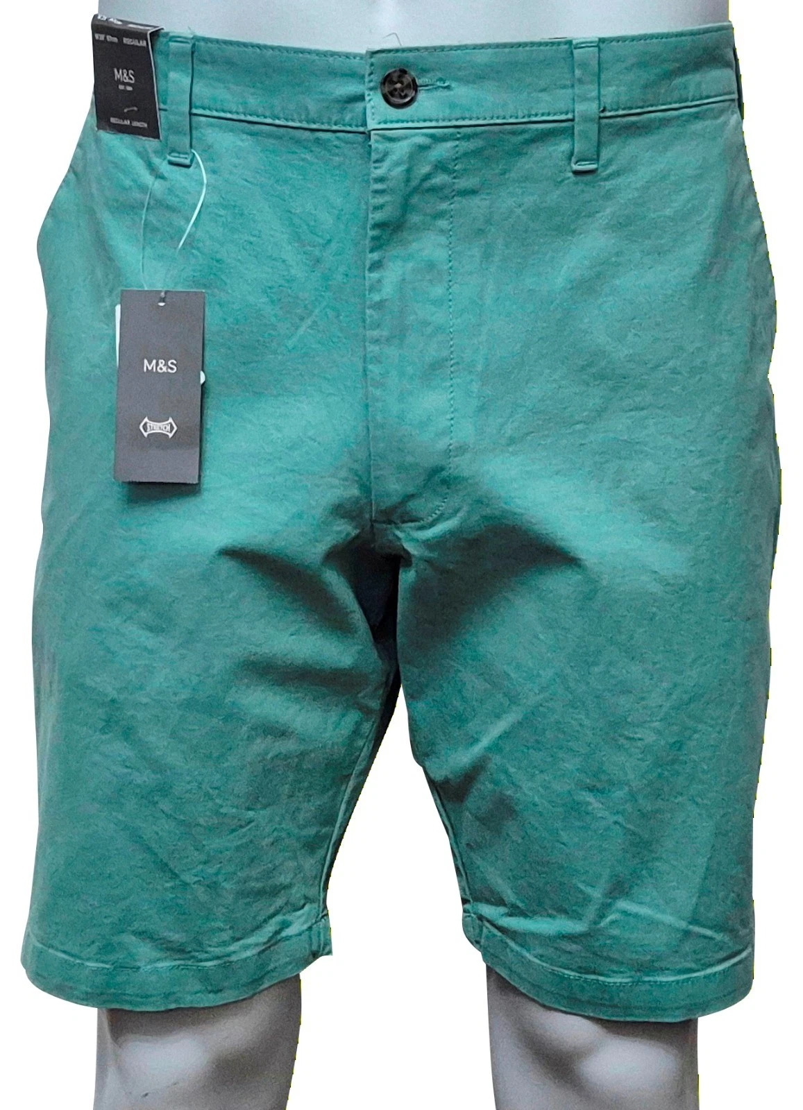 MARKS & SPENCER Mens Tailored Fly Front Mint Green Holiday Beach Shorts (A)
Opens in a new window or