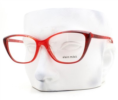 Alain Mikli Eyeglasses A03082 008 Glasses Red Rouge Noir Mikli 51-15-140 No Case