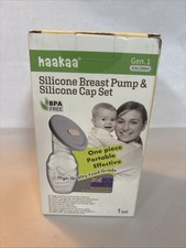 Haakaa Gen 1 Silicone Breast Pump 4 oz 100ml BPA Free One Piece Portable NEW 