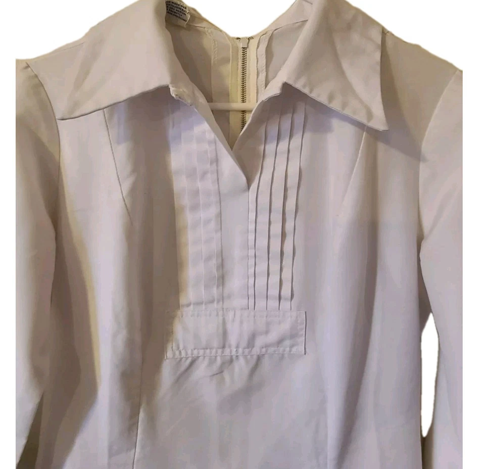 Disfraz de Halloween de enfermera blanca pequeña vintage años 60 uniforme vestido disfraces asilo Foto 2 de 4