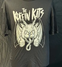 Remake Koffin Kats rock music tour concert short sleeve black shirt KV39170