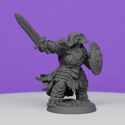 Elfenbeinwächter mit Breitschwert und Bucklerschild | Artisan Guild Miniaturen