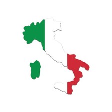 Italy Shaped Italian Flag Sticker Decal