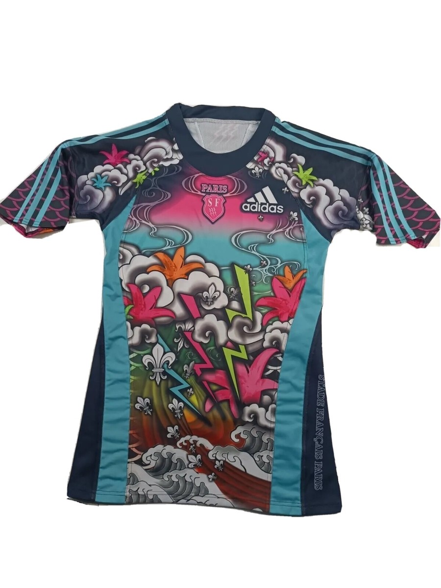 Stade Francais Paris Rugby Shirt 2009/10 2009-2010 Adidas S