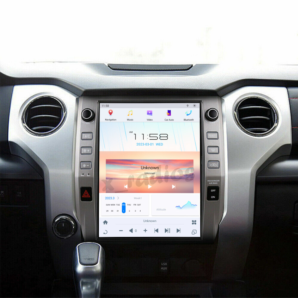 For Toyota Tundra 2014-2020 Car Radio GPS Navi Sat Vertical Tesla Style