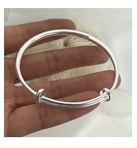 EDLES Armband 925 SILBER massiv Armkette Ring dünner ARMREIF Armzange Zirkonia - Bild 1 von 4