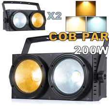 200W COB Par Lights for Stage 2-Eyes LED Blinder Strobe Wash DJ Light