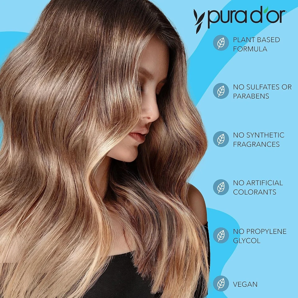 Xampu e condicionador PURA D'OR Dor terapia para couro cabeludo e caspa óleo de argan regime - Imagem 4 de 4