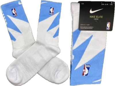 NBA Nike Elite Dri-Fit Blue White Men s L (9-12)   Crew Socks - SX7588
