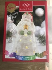 Lenox Seasons Sparkle Lit Santa Figurine color changing 6.75 inches Christmas